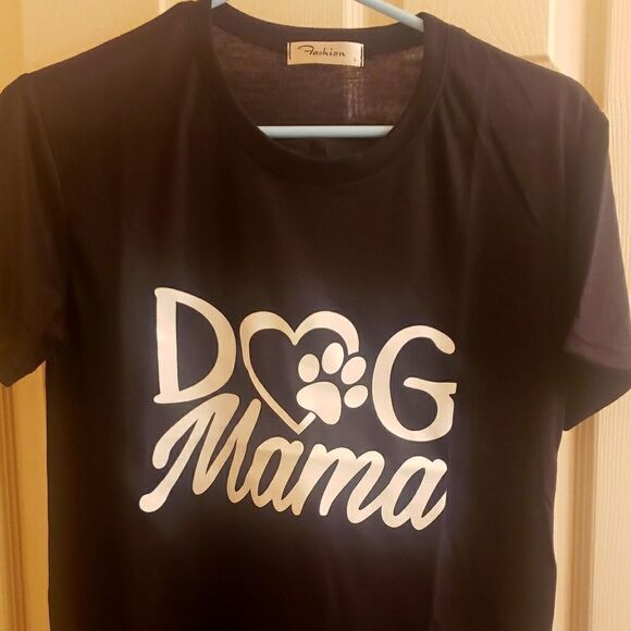 DOG Mama black t-shirt - Picture 1 of 2